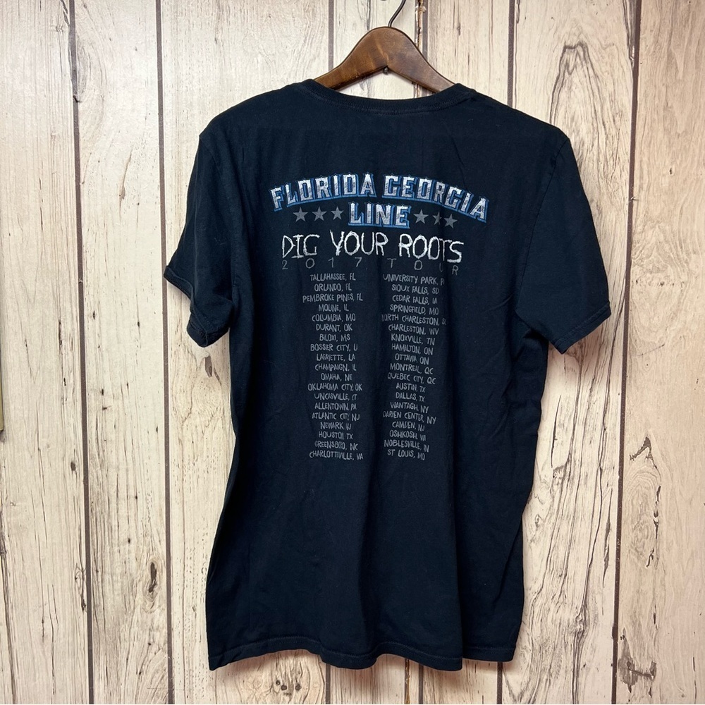 Florida Georgia Line Dig Your Roots 2017 Tour Tee - Men's Large - Picture 5 of 7
